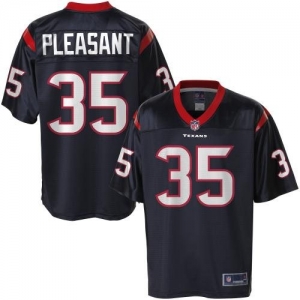 Pro Line Men's Houston Texans Eddie Pleasant Team Color Jersey