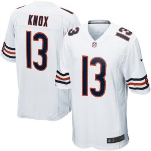 Men's Nike Chicago Bears Johnny Knox Game White Jersey