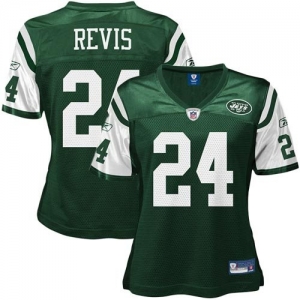 Reebok Darrelle Revis New York Jets Women's Replica Jersey - Gre