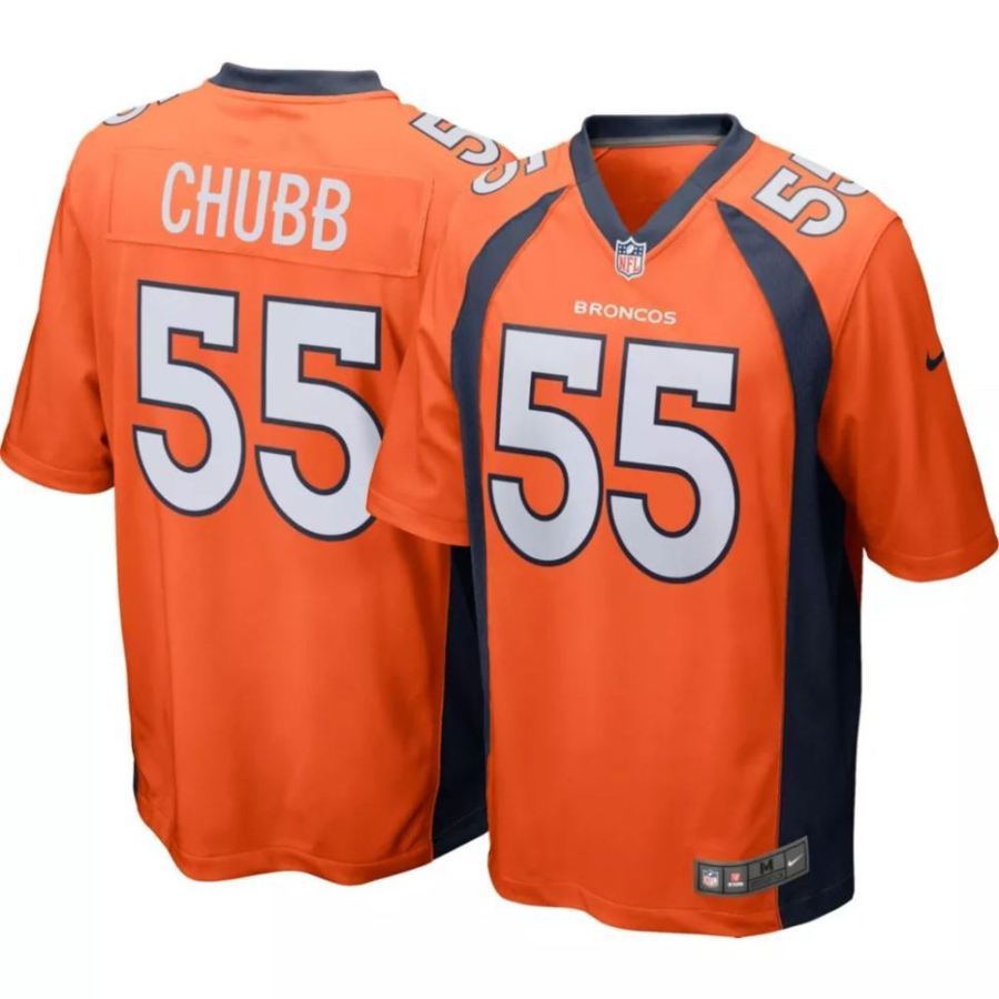 Nike Men's Denver Broncos Bradley Chubb #55 Orange Game Jersey