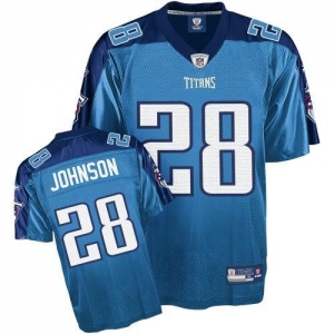 Reebok Tennessee Titans #28 Chris Johnson Youth Light Blue Repli