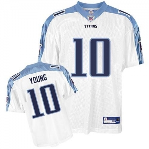 Reebok Tennessee Titans #10 Vince Young White Youth Replica Foot