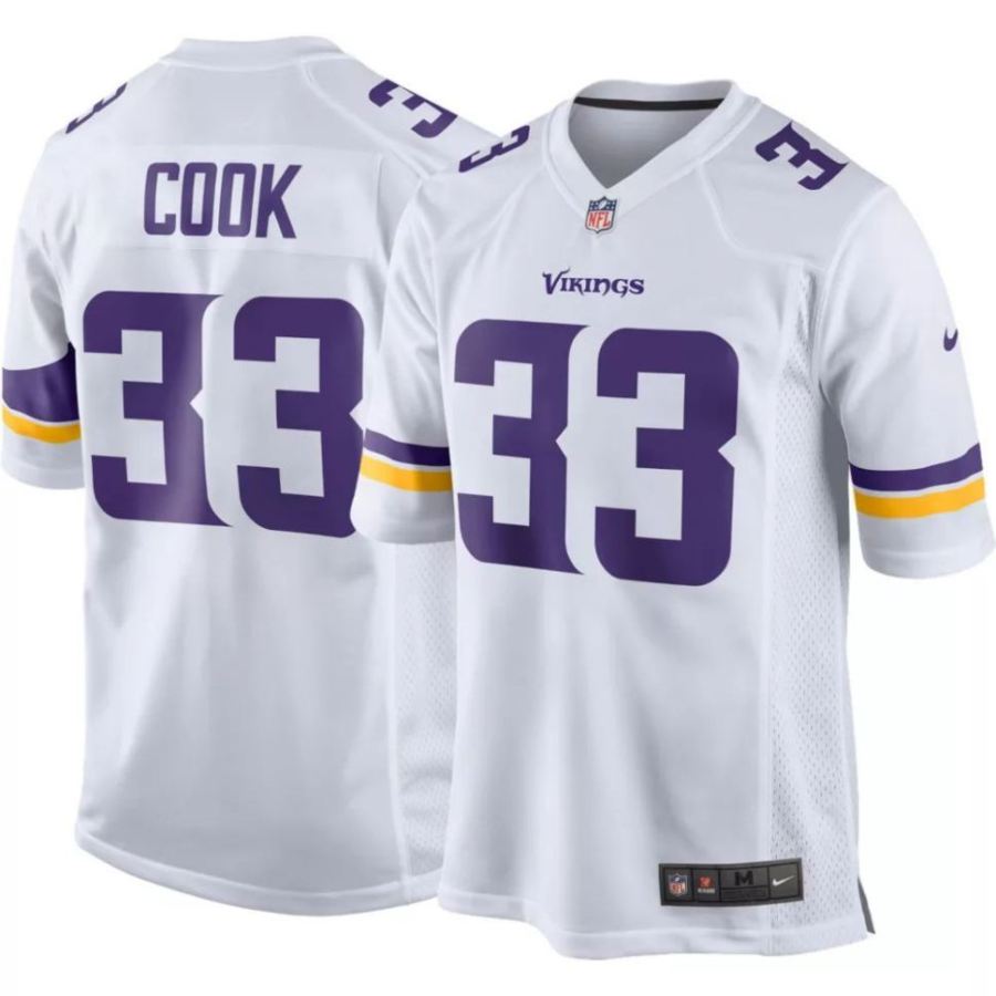 Nike Men's Minnesota Vikings Dalvin Cook #33 White Game Jersey