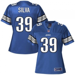 Pro Line Women's Detroit Lions Ricardo Silva Team Color Jersey