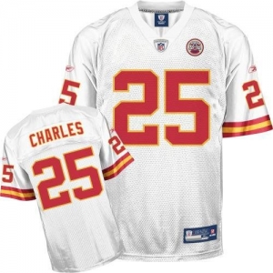 Reebok Kansas City Chiefs Jamaal Charles Youth Replica White Jer