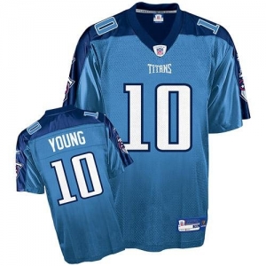 Reebok NFL Equipment Tennessee Titans #10 Vince Young Light Blue