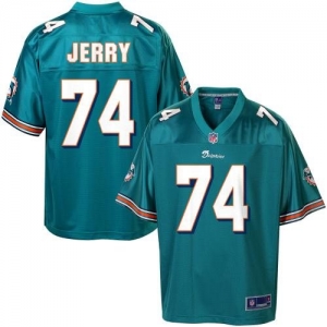 Pro Line Men's Miami Dolphins John Jerry Team Color Jersey