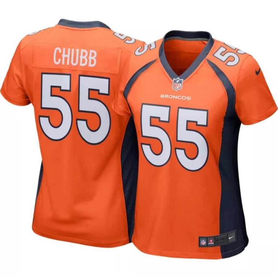 Nike Women's Denver Broncos Bradley Chubb #55 Orange Game Jersey