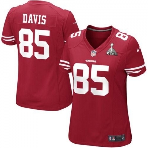 Nike Vernon Davis San Francisco 49ers Ladies Super Bowl XLVII Bo