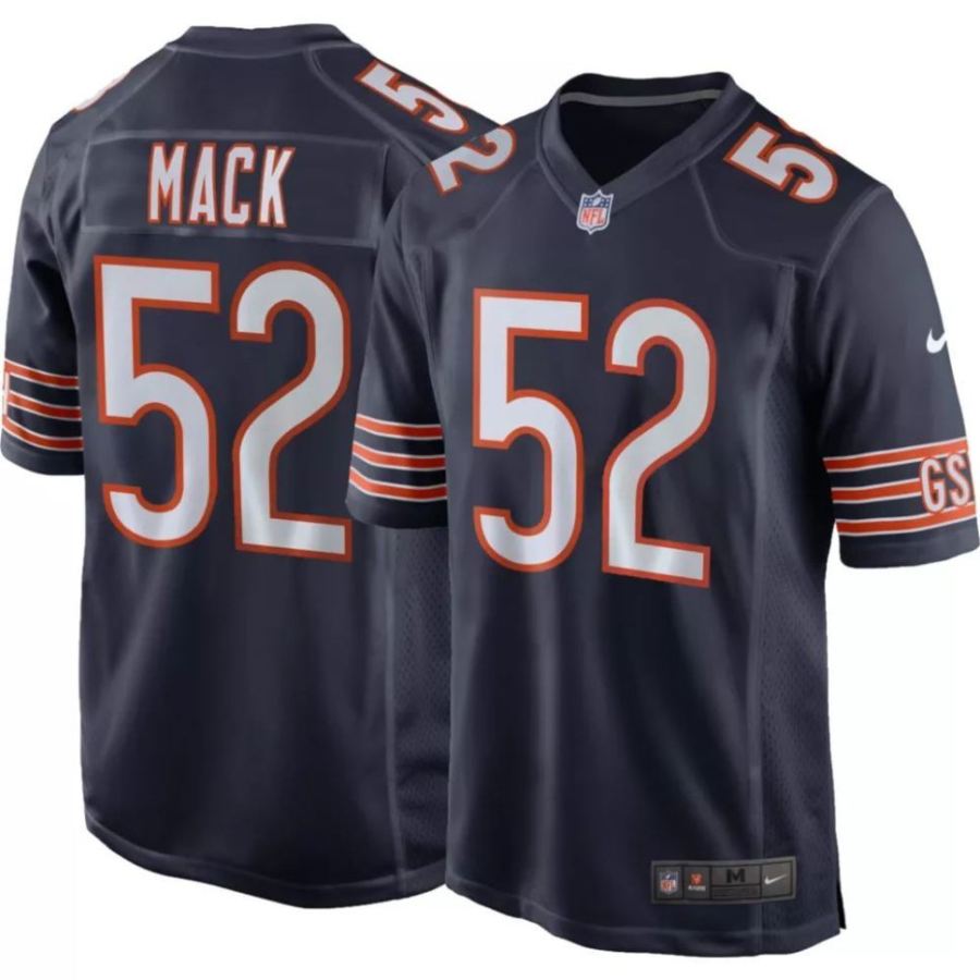 Nike Men's Chicago Bears Khalil Mack #52 Navy Game Jersey