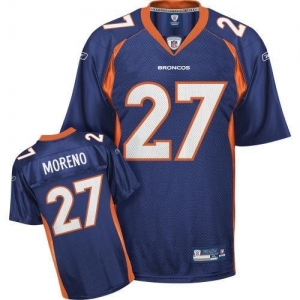 Reebok NFL Equipment Denver Broncos #27 Knowshon Moreno Navy Blu