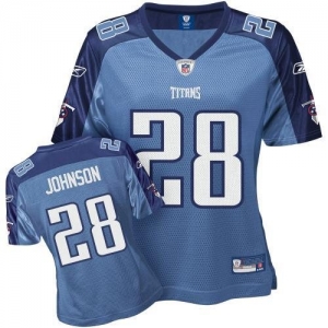 Reebok NFL Equipment Tennessee Titans #28 Chris Johnson Ladies L