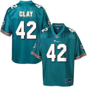 Pro Line Men's Miami Dolphins Charles Clay Team Color Jersey