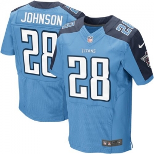 Nike Chris Johnson Tennessee Titans Elite Jersey - Light Blue