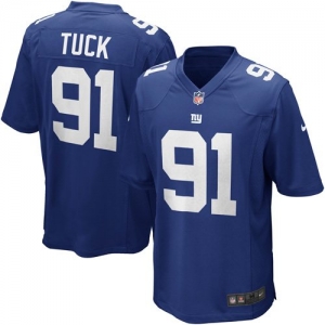 Nike Justin Tuck New York Giants Youth Game Jersey - Royal Blue