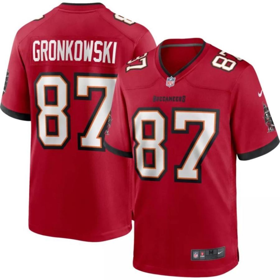 Nike Men's Tampa Bay Buccaneers Rob Gronkowski #87 Red Game Jers