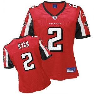 Reebok NFL Equipment Atlanta Falcons #2 Matt Ryan Ladies Red Rep