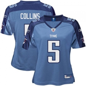 Reebok Kerry Collins Tennessee Titans Women's Replica Jersey - L