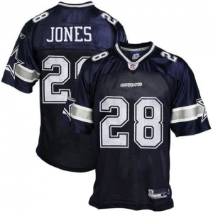 Reebok NFL Equipment Dallas Cowboys #28 Felix Jones Navy Blue Re