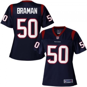 Pro Line Women's Houston Texans Bryan Braman Team Color Jersey