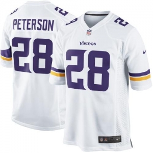 Nike Adrian Peterson Minnesota Vikings New 2013 Game Jersey - Wh