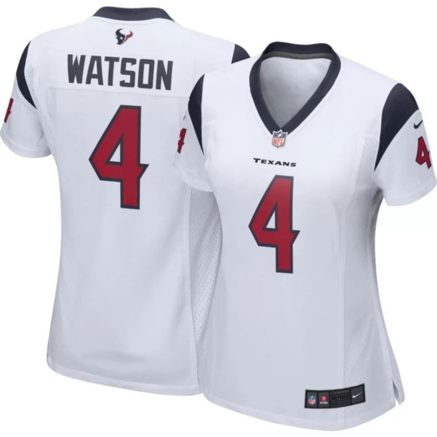 Nike Women's Houston Texans Deshaun Watson #4 White Game Jersey