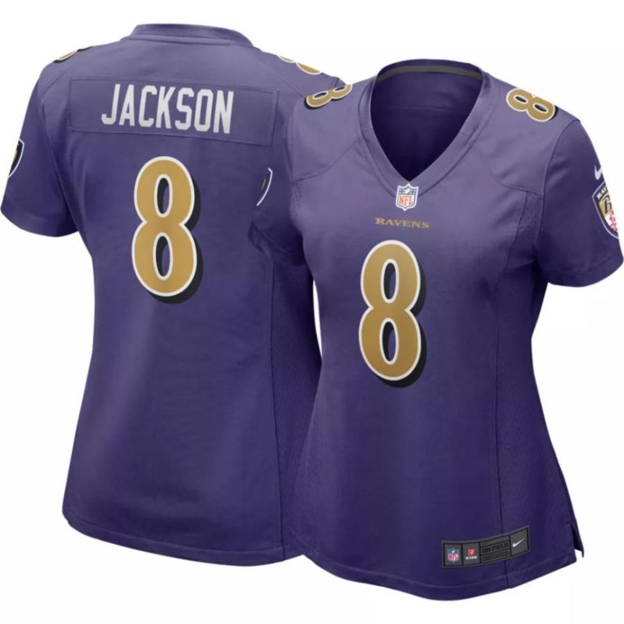 Nike Women's Baltimore Ravens Lamar Jackson #8 Purple Game Jerse