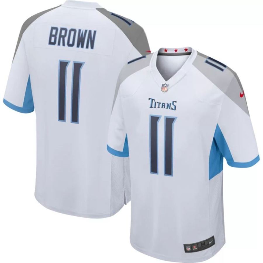 Nike Men's Tennessee Titans A.J. Brown #11 White Game Jersey