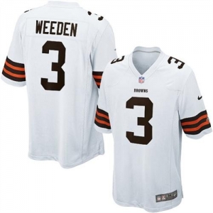 Nike Cleveland Browns Brandon Weeden Game Jersey - White