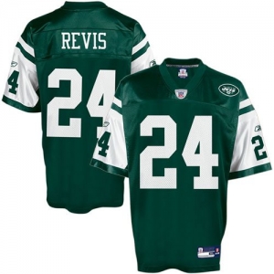 Reebok New York Jets #24 Darrelle Revis Green Replica Football J