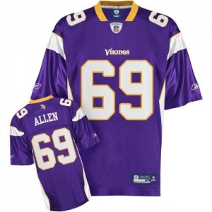 Reebok NFL Equipment Minnesota Vikings #69 Jared Allen Purple Re