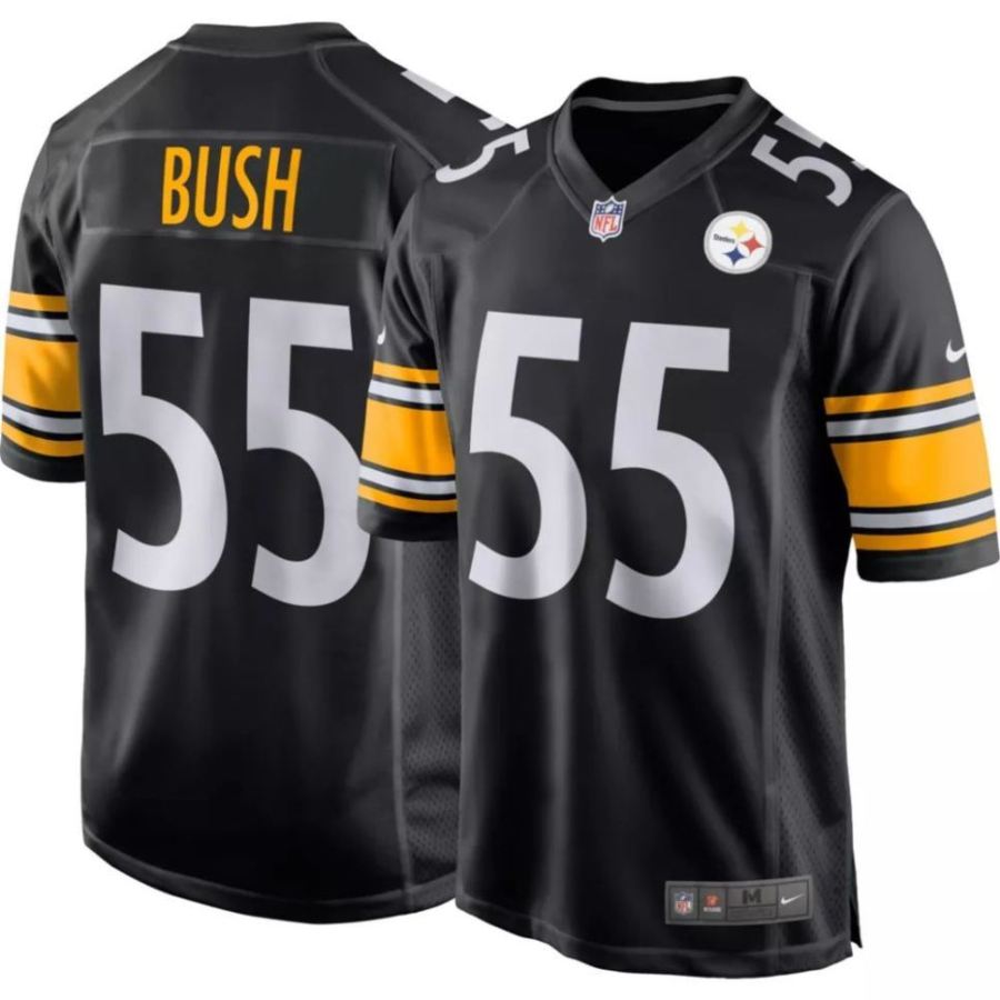 Nike Men's Pittsburgh Steelers Devin Bush #55 Black Game Jersey