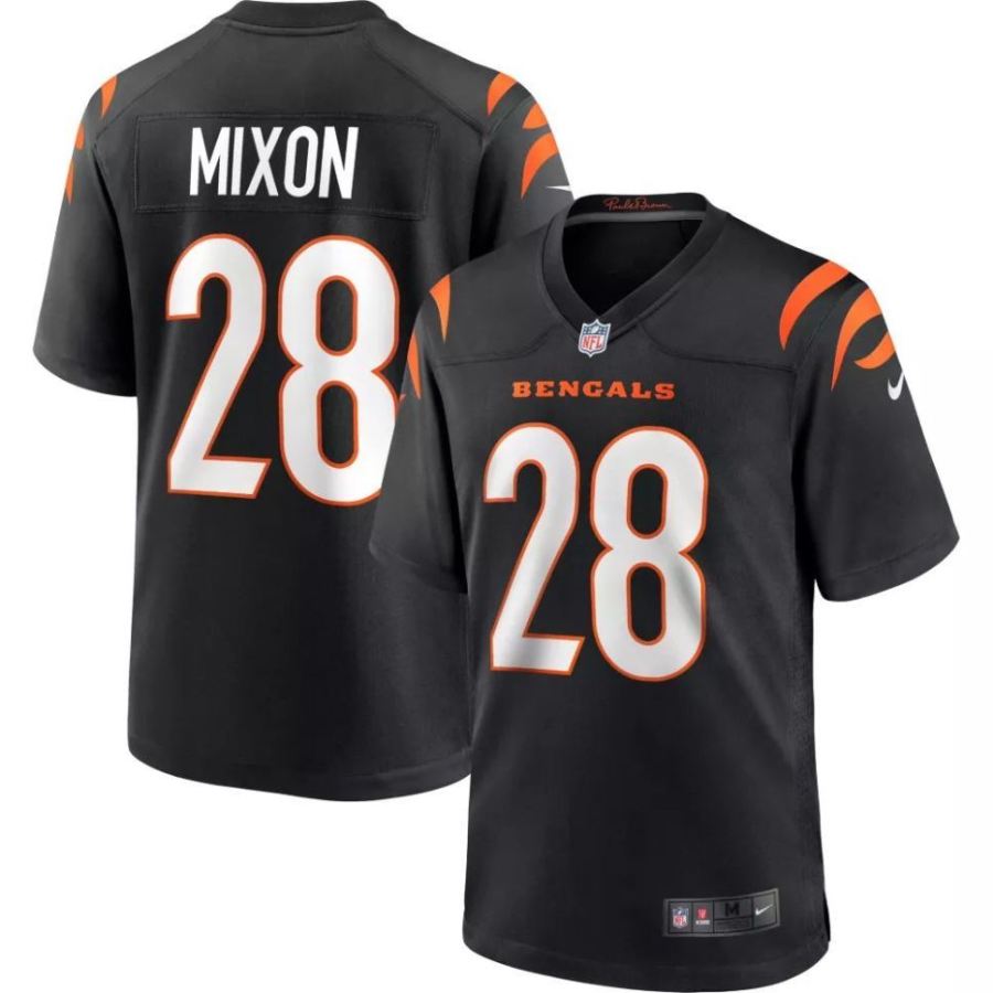 Nike Men's Cincinnati Bengals Joe Mixon #28 Black Game Jersey