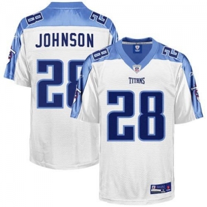 Reebok NFL Equipment Tennessee Titans #28 Chris Johnson Youth Wh