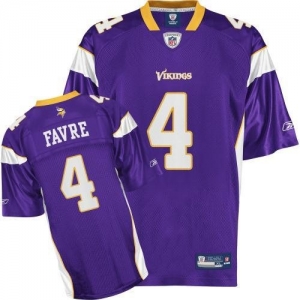 Reebok NFL Equipment Minnesota Vikings #4 Brett Favre Youth Purp