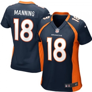 Nike Peyton Manning Denver Broncos Women's Game Jersey - Navy Bl