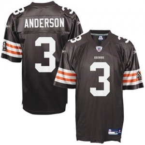 Reebok NFL Equipment Cleveland Browns #3 Derek Anderson Brown Yo