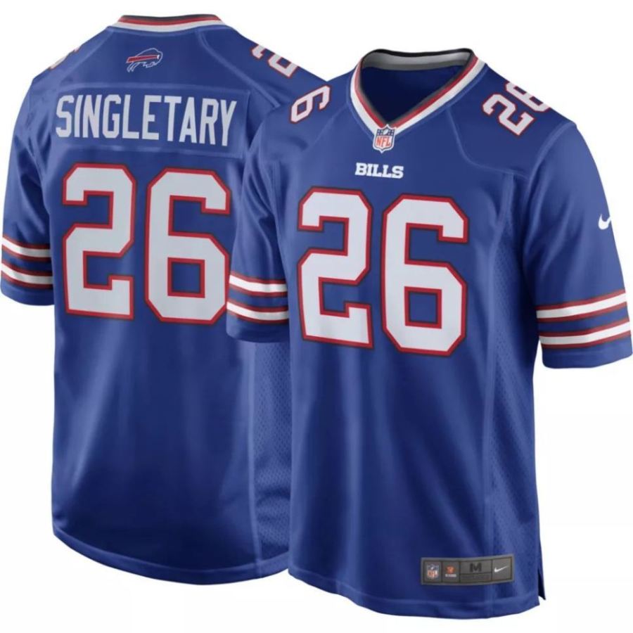 Nike Men's Buffalo Bills Devin Singletary #26 Royal Game Jersey