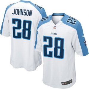 Nike Chris Johnson Tennessee Titans Youth Game Jersey - White