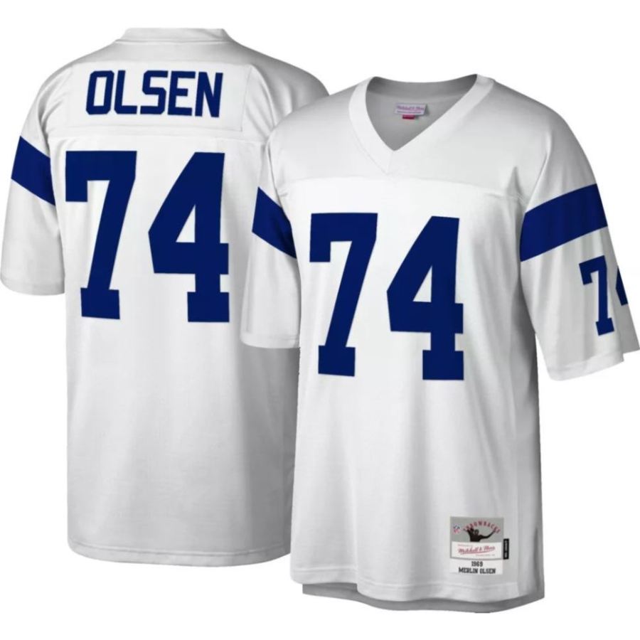 Mitchell & Ness Men's Los Angeles Rams Merlin Olsen #74 White 19