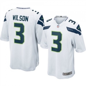 Nike Men's Seattle Seahawks Russell Wilson Game White Jersey