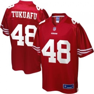 Pro Line Men's San Francisco 49ers Will Tukuafu Team Color Jerse