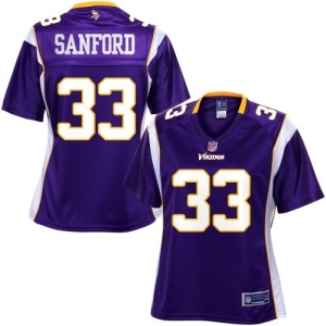 Pro Line Women's Minnesota Vikings Jamarca Sanford Team Color Je