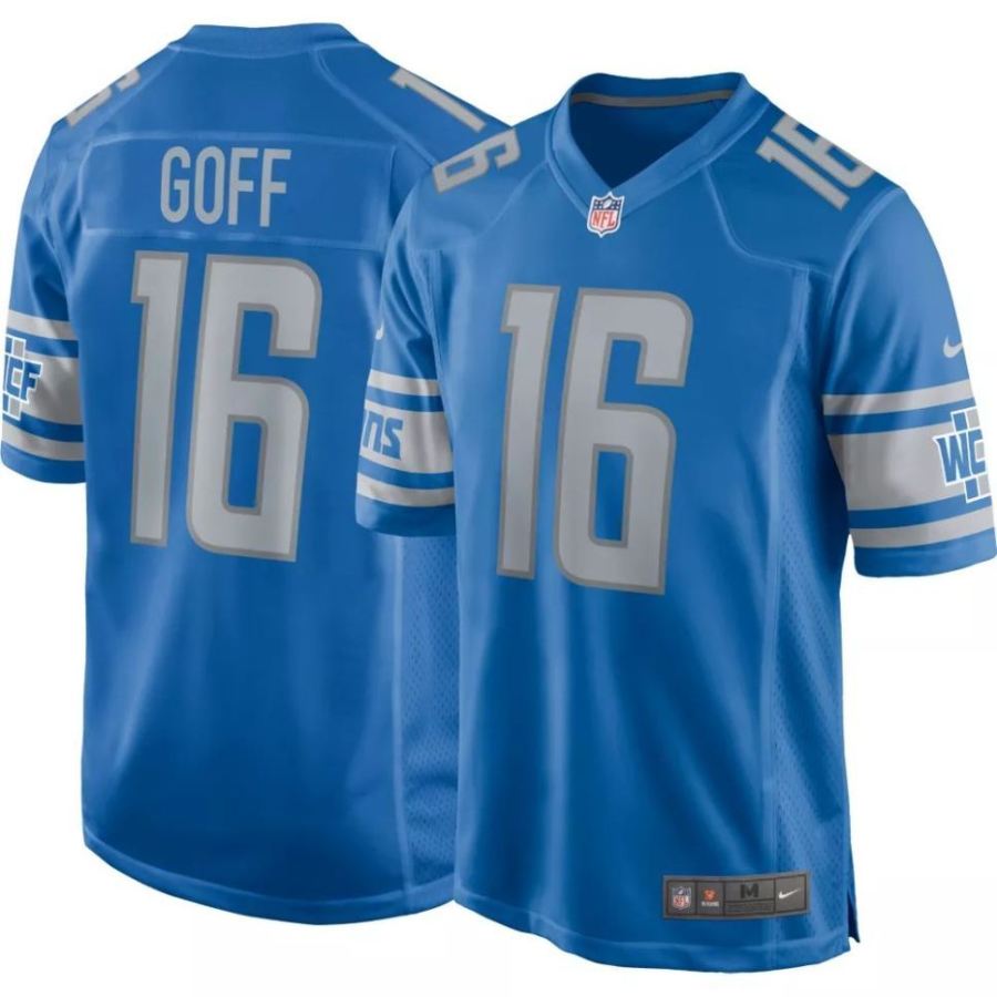 Nike Men's Detroit Lions Jared Goff #16 Blue Game Jersey