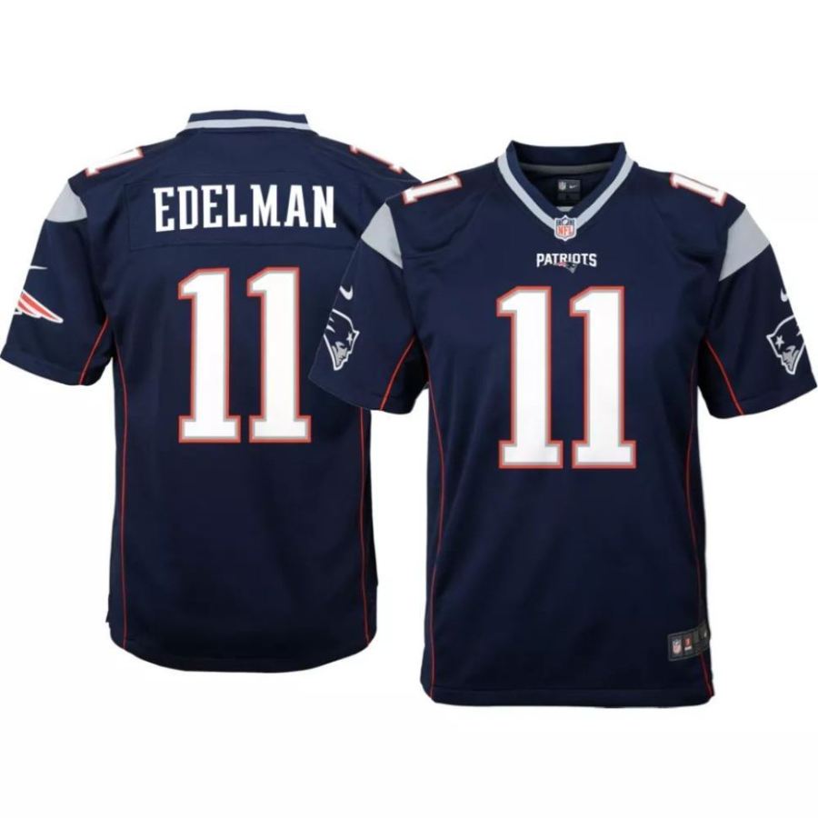 Nike Youth New England Patriots Julian Edelman #11 Navy Game Jer