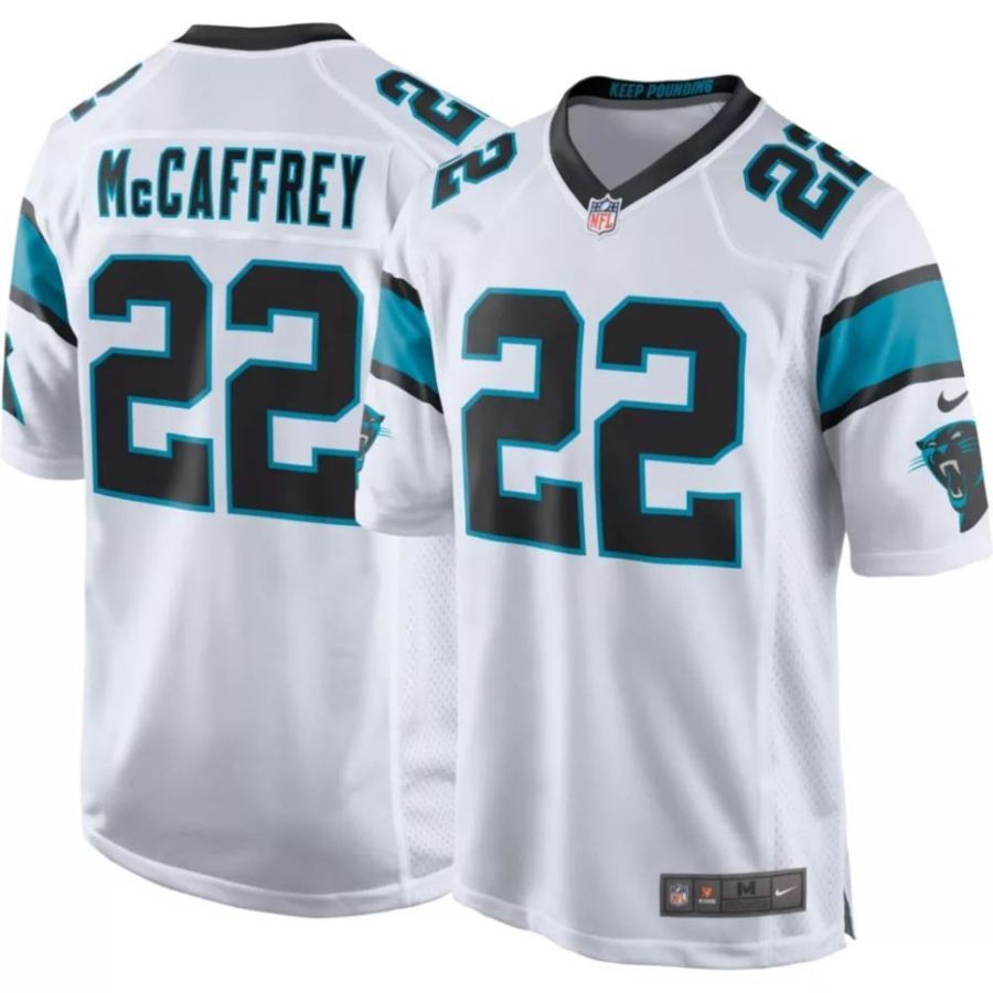 Nike Men's Carolina Panthers Christian McCaffrey #22 White Game