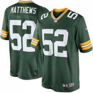 Nike Green Bay Packers Clay Matthews Men's Team Color Limited Je