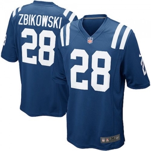 Nike Tom Zbikowski Indianapolis Colts Youth Game Jersey - Royal