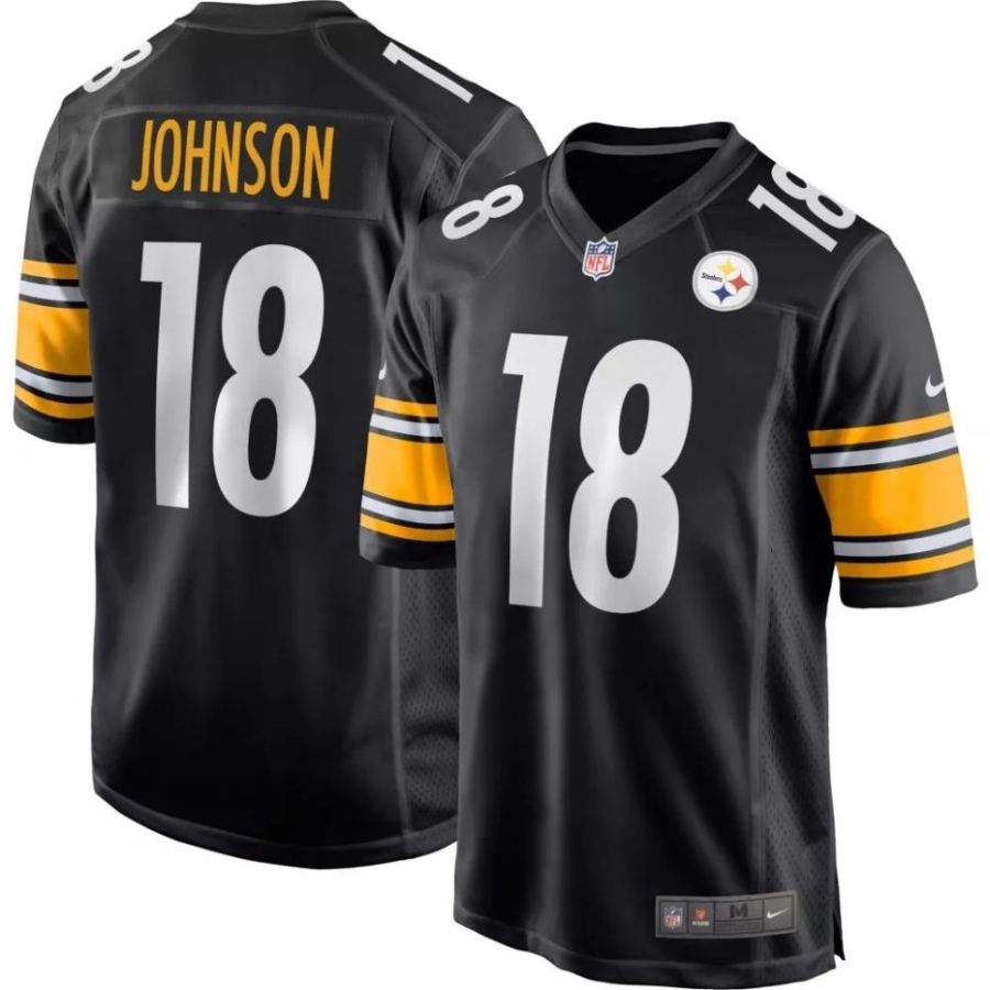 Nike Men's Pittsburgh Steelers Diontae Johnson #18 Black Game Je