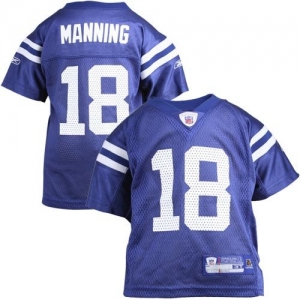 Reebok NFL Equipment Indianapolis Colts #18 Peyton Manning Royal